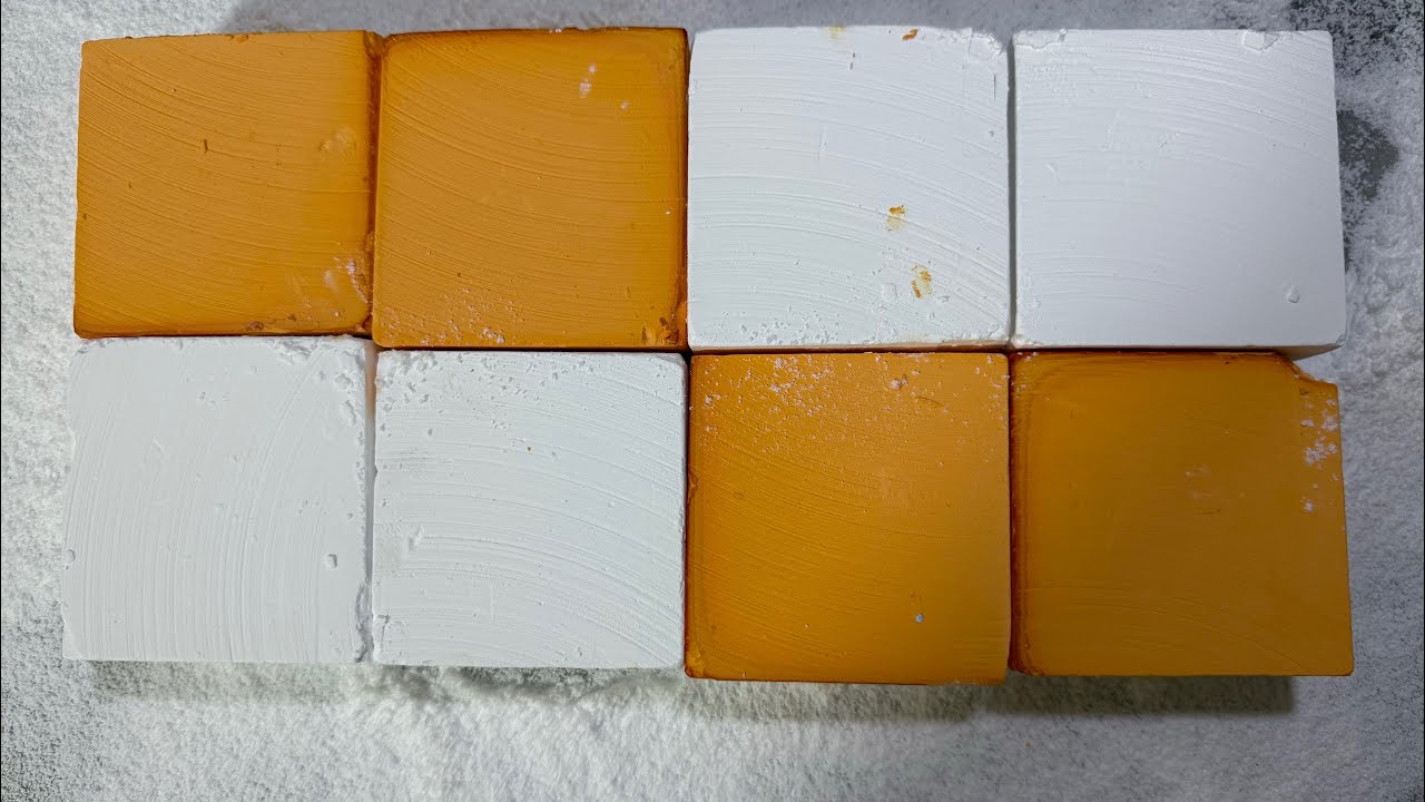 💥 Fresh Orange & White Chalk Crush | Super Crunchy ASMR for Relaxation (Congrats @sam071 )