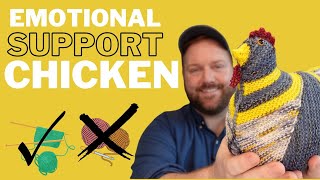 CROCHET FAIL🐓🧶My Cluck-tastic Creation: KNITTING the Emotional Support Chicken 🐔♥️