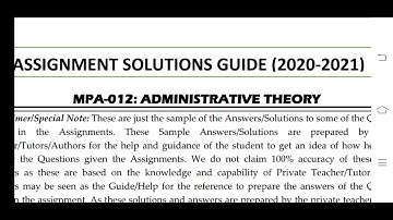 MPA 012 IGNOU SOLVED ASSIGNMENT 2020-21