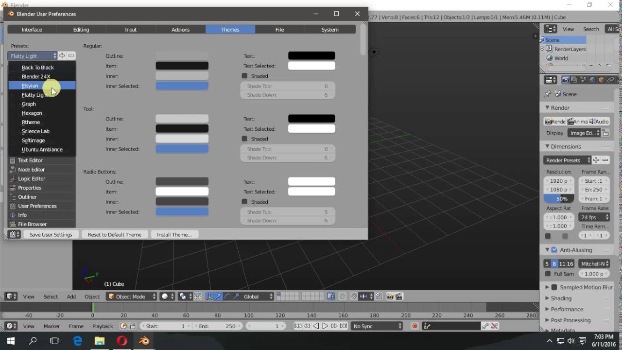 Change Theme in Blender - YouTube