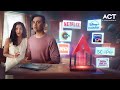 Unlimited entertainment with act fibernet  best isp in delhi