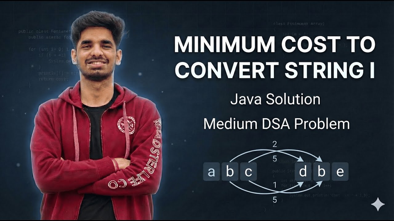 LeetCode 2976 – Minimum Cost to Convert String I |Java Solution - YouTube