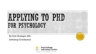 Applying to PhD
