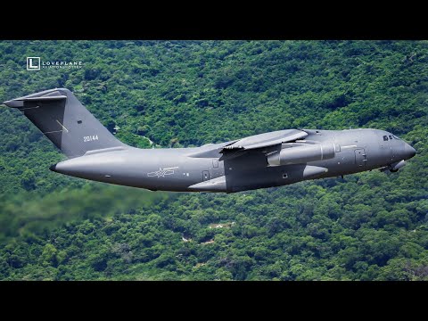 China Air Force Xian Y-20(low visibility Livery Landing and Takeoff解放軍空軍低可視油漆運20珠海航展起降歸建