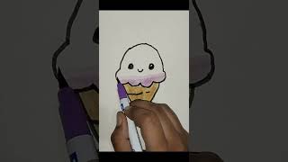 Easy art ideas for kids,cute icecream drawing ideas #shorts #art #ytshorts #trending #drawing #craft
