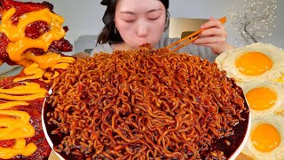 ASMR 짜파게티 꿀조합 찾기!! 자메이카치킨 vs 계란 라면 리얼먹방 :) Chapagetti ramen MUKBANG