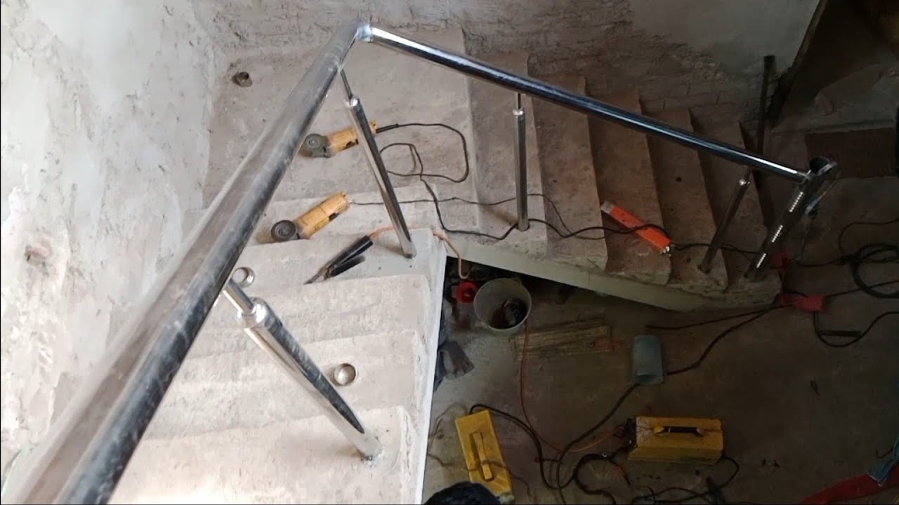 Stainless Steel Staircase Railing FullInstallation Process | how to ...