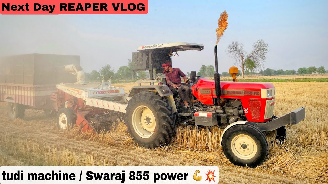 New model Swaraj 855 🚜 with straw reaper check the performance 💪