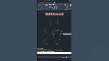 AutoCAD - BLEND Command | Tips & Tricks #shorts #autocad
