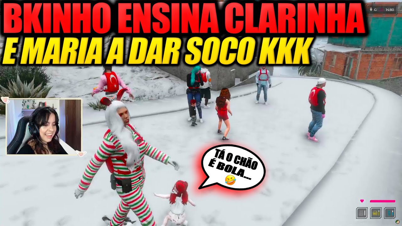 CLARINHA APRENDE A DAR SOCO COM O PAI BKINHO 🤣🤣