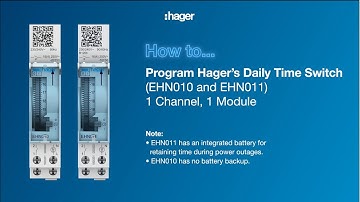 Hager Analogue Timers - EHN010 and EHN011