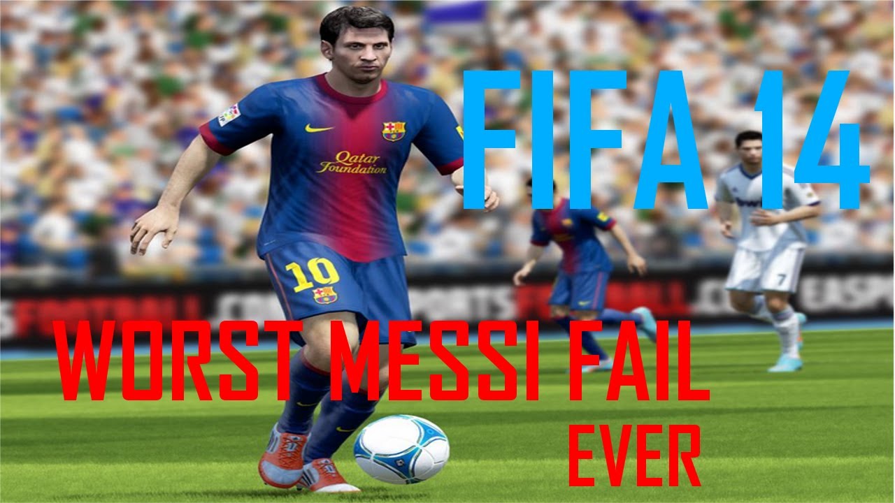 FIFA 14: WORST FAIL GOAL SHOT - MESSI EASY MODE - YouTube