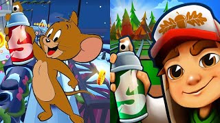Subway Surfers Vancouver 2021 Dino vs 3D Tom and Jerry Subway Jerry Dash Gameplay HD screenshot 4