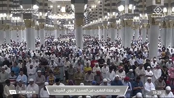 صلاة المغرب المسجد النبوي الشيخ محمد برهجي || الأربعاء 14 محرم 1447هـ خواتيم سورة المجادلة.