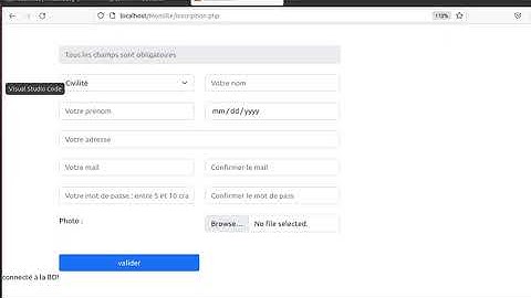 php vidéo 41 : PHP/Mysql - TP Formulaire d