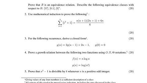 Discrete Structures- Exam - II Discussion (1/2)