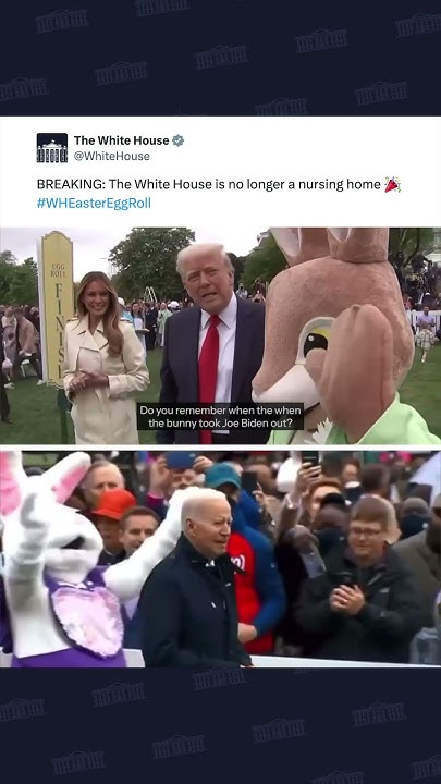 BREAKING: The White House is no longer a nursing home 🎉 #WHEasterEggRoll - YouTube