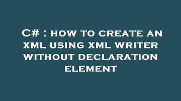 C# : how to create an xml using xml writer without declaration element