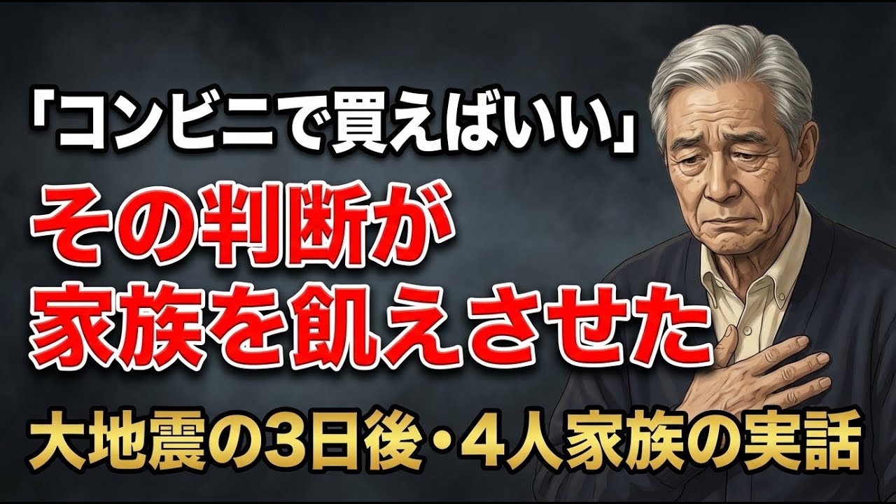 【驚愕】大地震の3日後…非常食がなかった家族に何が起きたのか#非常食 #地震対策 #災害時の備え