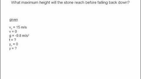 kinematics free fall physics animated problem solved