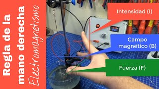 REGLA DE LA MANO DERECHA (ELECTROMAGNETISMO) EXPLICADA CON EXPERIMENTOS