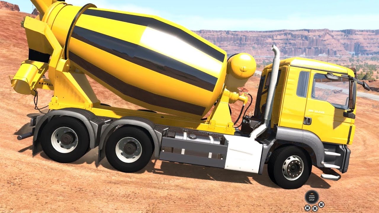 BeamNG Drive - MAN TGS 6x4 Concrete Truck on the Dirt Roads of Utah