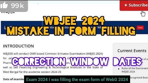 "WBJEE 2024 Correction Window: Important Dates Revealed!" #WBJEE2024 #CorrectionWindow
