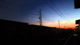 Отправление товарного поезда, Электропоезд ЭР2Т-7156 станция Нара