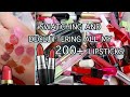 swatching and decluttering all my lipsticks | 200+