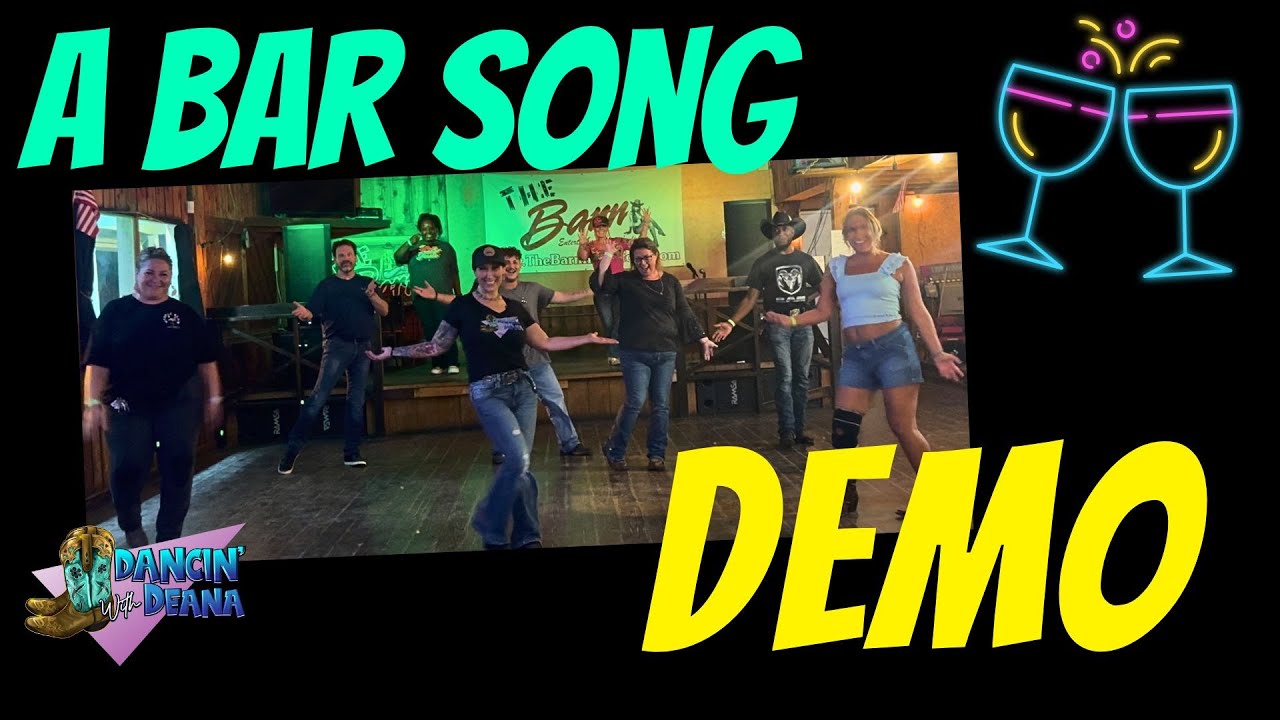 “A BAR SONG” 🥃🍹 Line Dance Demo w/ Music