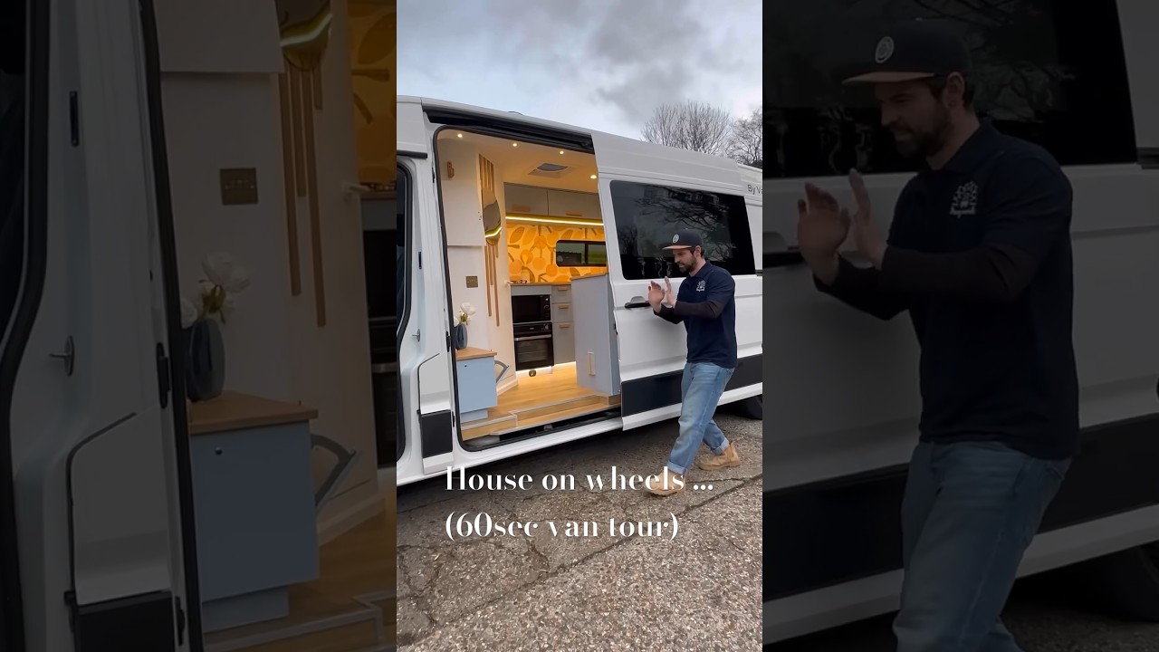 LWB CRAFTER VW with insane shower Platform bed, big garage. Fully off grid Victron. 