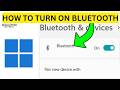 How To Turn On Bluetooth on Windows 11(EASY)