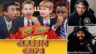 INTHECLUTCH REACTS TO BRITISH HIGHSCHOOLERS TRY FLAMIN HOT CHEETOS FOR FIRST TIME