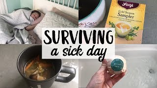 SICK DAY ROUTINE // The Flu Hit My House 😷