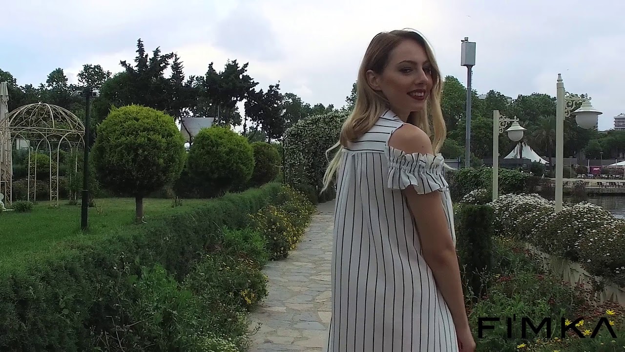 Stripe dress wholesale boutique clothing turkey at laleli, istanbul