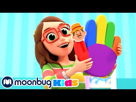 Finger Family Puppet Show | Cartoons & Kids Songs | Moonbug Kids - Nursery Rhymes for Babies