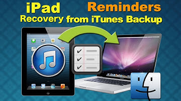 Mac iPad Data Recovery: How to Restore Deleted iPad Data Reminders from iTunes Backup on Mac