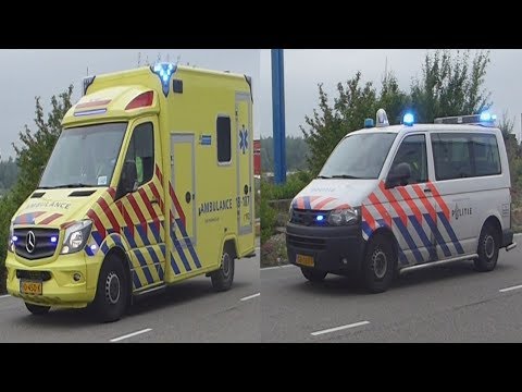 Prio 1 Politie DHV / A1 AMBU 18-187 Lindtsedijk Zwijndrecht