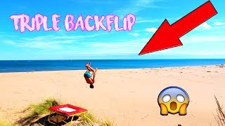 Mini Trampoline Vs Beach (Worlds Best Tricks 2017) 