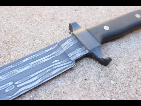 Bowie Knife Challenge!! Forging Retained Canister Damascus, Blacksmithing, Knifemaking Bladesmithing