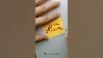 Maria Name calligraphy with glass pen cursive handwriting #shorts
