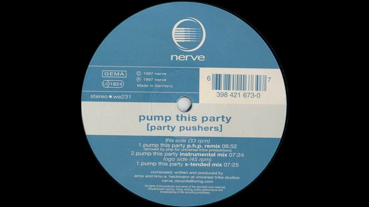 Party Pushers - Pump This Party (P.H.P. Remix) 1997 - YouTube