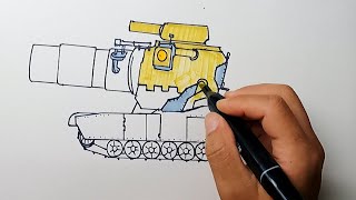 Vẽ Xe Tăng American Kv 44 Mini - How to draw a animated tank Kv 44 Mini