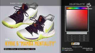 NBA 2K20 Shoe Creator - Nike Kyrie 5 "Mamba Mentality"