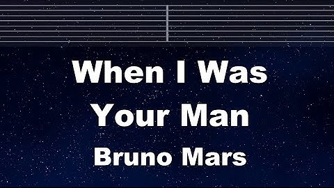 Practice Karaoke♬ When I Was Your Man - Bruno Mars 【With Guide Melody】 Instrumental, Lyric, BGM