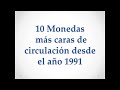 TOP DE LAS 10 MONEDAS MAS CARAS DE CIRCULACIÓN DESDE 1991