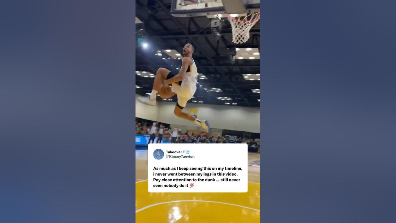 FAKE BETWEEN-THE-LEGS DUNK IS WILD. π³π€― FAKE BETWEEN-THE-LEGS DUNK IS WILD. π³π€―