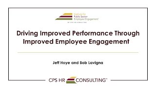 GTI2017 Sn20a: Driving Improved Performance Thru Improved Empl Engagement - CPSHR