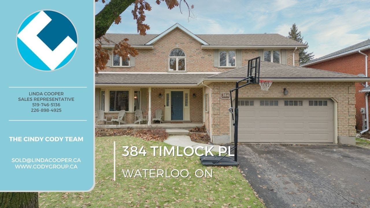Waterloo Real Estate 384 Timlock Pl Cindy Cody Team YouTube