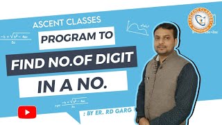Python Program to count the number of digits in a number|| Er. R. D.Garg